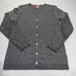 Chick-fil-A Team‎ Style by Oobe Gray V-Neck Button Front Cardigan Sweater Medium